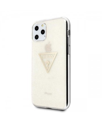 Guess GUHCN58SGTLGO iPhone 11 Pro gold/gold hard case Glitter Triangle