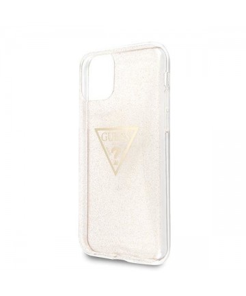 Guess GUHCN58SGTLGO iPhone 11 Pro gold/gold hard case Glitter Triangle