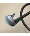 Ugreen nylon angled cable USB cable - USB Type C 1 m 3 A 18 W Quick Charge AFC FCP for gamers gray (70313)