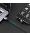 Ugreen nylon angled cable USB cable - USB Type C 1 m 3 A 18 W Quick Charge AFC FCP for gamers gray (70313)