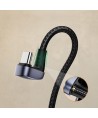 Ugreen nylon angled cable USB cable - USB Type C 1 m 3 A 18 W Quick Charge AFC FCP for gamers gray (70313)