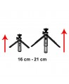 Mini tripod selfie stick holder for phone camera GoPro 16 - 21 cm black