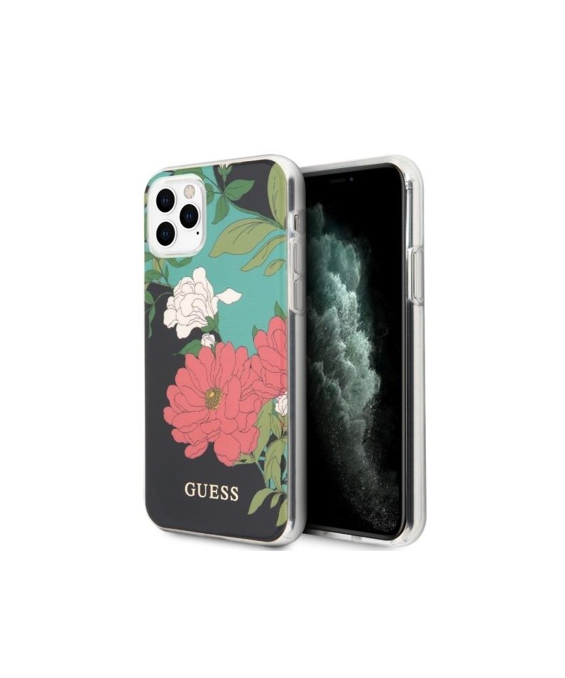 Guess GUHCN65IMLFL01 iPhone 11 Pro Max black/black N°1 Flower Collection