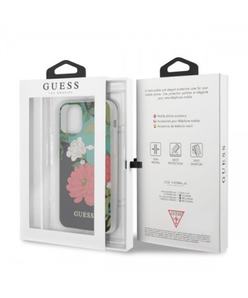 Guess GUHCN65IMLFL01 iPhone 11 Pro Max black/black N°1 Flower Collection