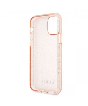 Guess GUHCN58PCGLPI iPhone 11 Pro pink/pink hard case Glitter