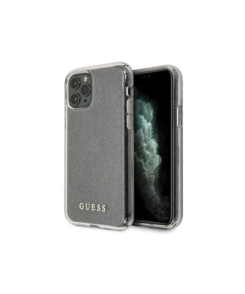 Guess GUHCN58PCGLSI iPhone 11 Pro silver/silver hard case Glitter