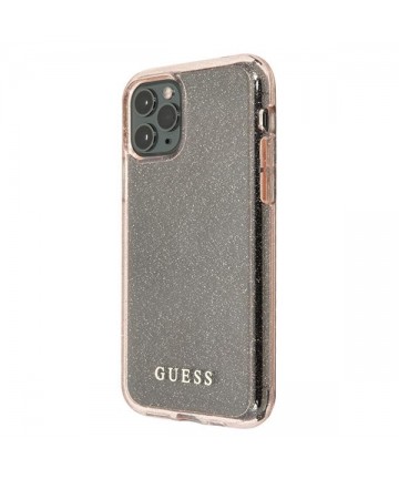 Guess GUHCN65PCGLPI iPhone 11 Pro Max pink/pink hard case Glitter
