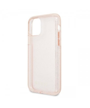Guess GUHCN65PCGLPI iPhone 11 Pro Max pink/pink hard case Glitter
