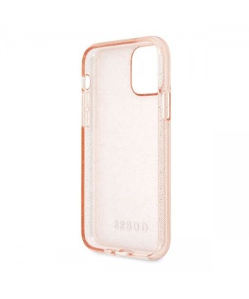 Guess GUHCN65PCGLPI iPhone 11 Pro Max pink/pink hard case Glitter