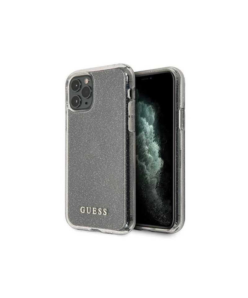 Guess GUHCN65PCGLSI iPhone 11 Pro Max silver/silver hard case Glitter
