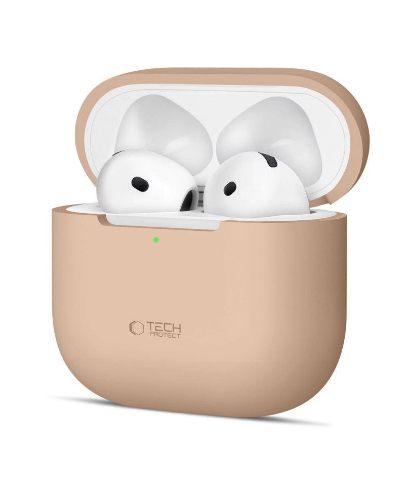 Tech-Protect Silicone Case for Apple AirPods 4 - Beige