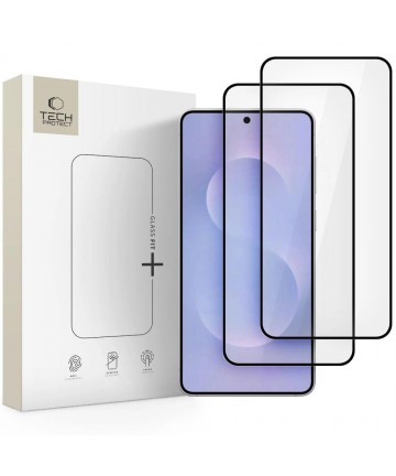 Tech-Protect Glass Fit+ 2-pack tempered glass for Samsung Galaxy S25 Edge - transparent