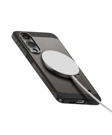 Spigen Tough Armor MagSafe Case for Samsung Galaxy S25 Edge - Gray/Black