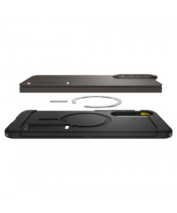 Spigen Tough Armor MagSafe Case for Samsung Galaxy S25 Edge - Gray/Black