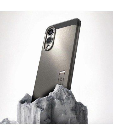 Spigen Tough Armor MagSafe Case for Samsung Galaxy S25 Edge - Gray/Black