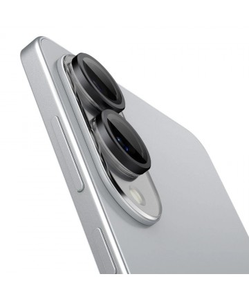 Spigen Optik Pro GLAS.TR "Ez Fit" 2-pack Camera Cover for Samsung Galaxy S25 Edge - Black