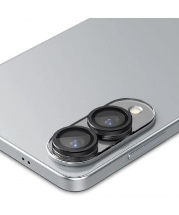 Spigen Optik Pro GLAS.TR "Ez Fit" 2-pack Camera Cover for Samsung Galaxy S25 Edge - Black