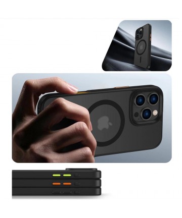 Tech-Protect MagMat Magsafe 3-set iPhone 16 Pro Max Case - Matte Black