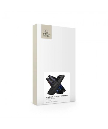 Tech-Protect MagMat Magsafe 3-set iPhone 16 Pro Max Case - Matte Black
