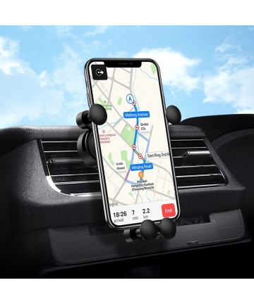 Wozinsky gravity car phone holder for air vent black (WCH-05)
