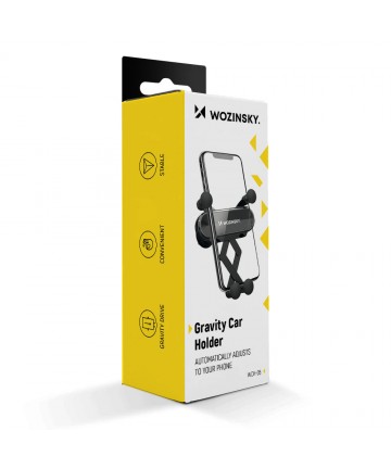 Wozinsky gravity car phone holder for air vent black (WCH-05)
