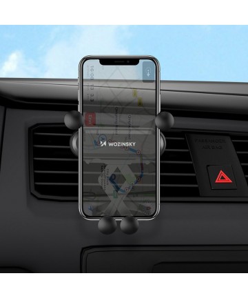 Wozinsky gravity car phone holder for air vent black (WCH-05)