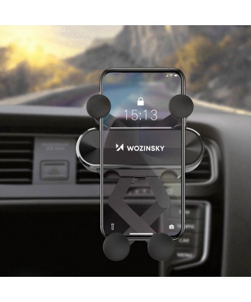 Wozinsky gravity car phone holder for air vent black (WCH-05)