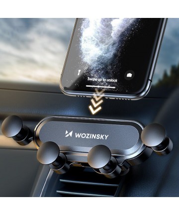 Wozinsky gravity car phone holder for air vent black (WCH-05)