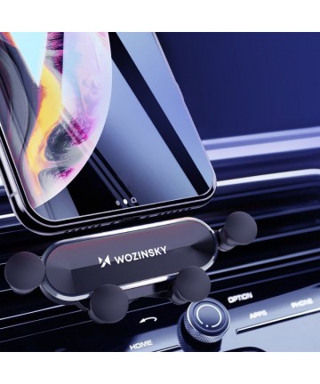 Wozinsky gravity car phone holder for air vent black (WCH-05)