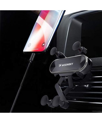 Wozinsky gravity car phone holder for air vent black (WCH-05)
