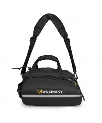 Wozinsky large bike rack bag 35l + rain cover black (WBB19BK)