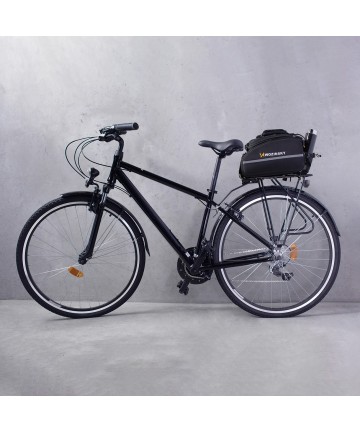 Wozinsky large bike rack bag 35l + rain cover black (WBB19BK)
