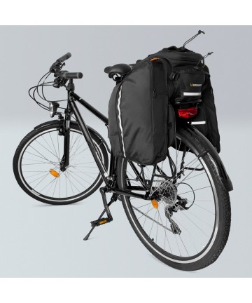 Wozinsky large bike rack bag 35l + rain cover black (WBB19BK)