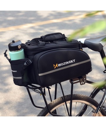 Wozinsky large bike rack bag 35l + rain cover black (WBB19BK)