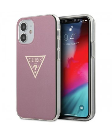 Guess GUHCP12SPCUMPTPI iPhone 12 mini 5.4" pink/pink hardcase Metallic Collection