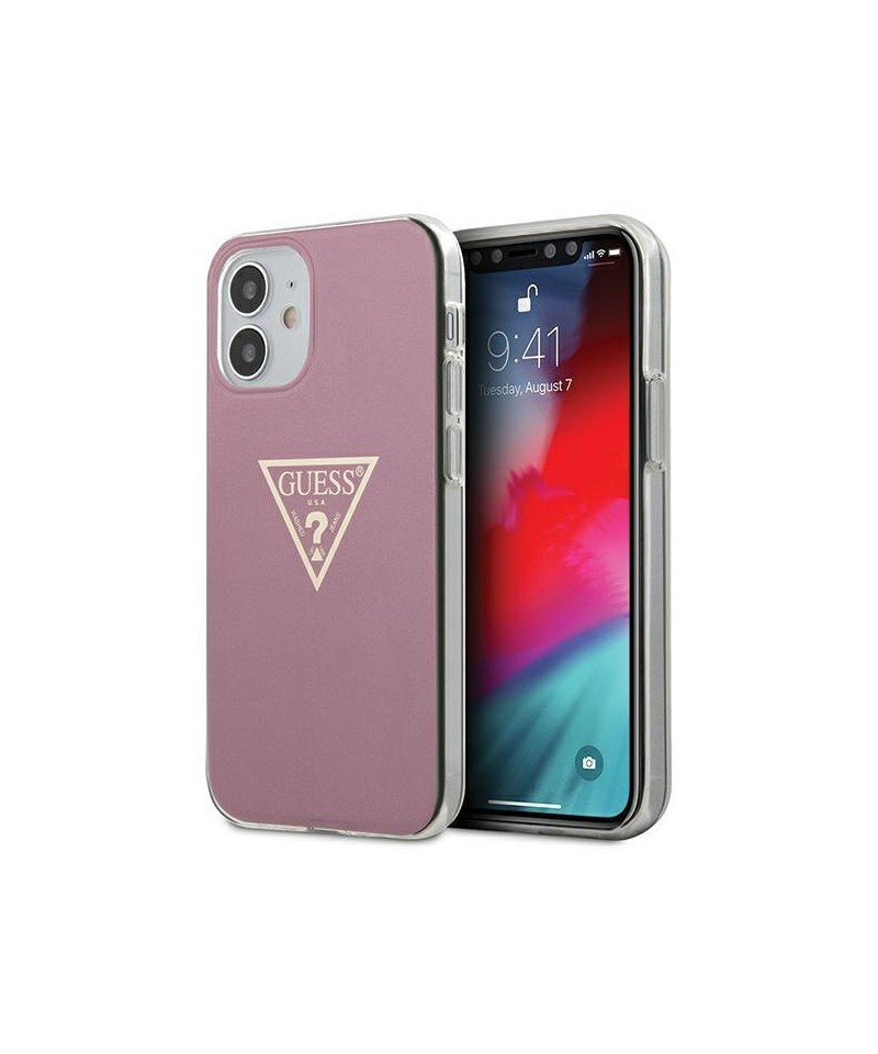 Guess GUHCP12SPCUMPTPI iPhone 12 mini 5.4" pink/pink hardcase Metallic Collection