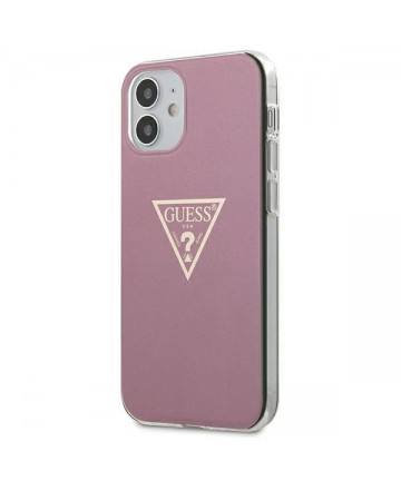 Guess GUHCP12SPCUMPTPI iPhone 12 mini 5.4" pink/pink hardcase Metallic Collection