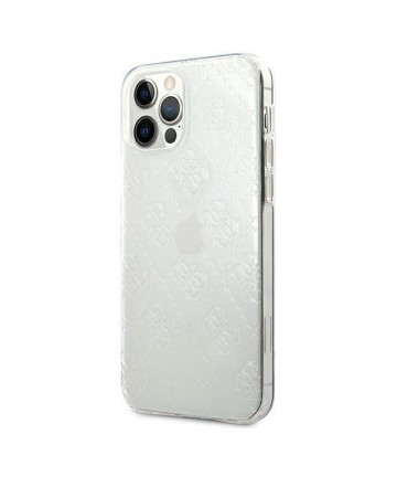 Guess GUHCP12M3D4GTR iPhone 12/12 Pro 6.1" transparent hardcase 4G 3D Pattern Collection