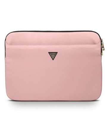 Guess Nylon Triangle Logo case for a 13" laptop - pink