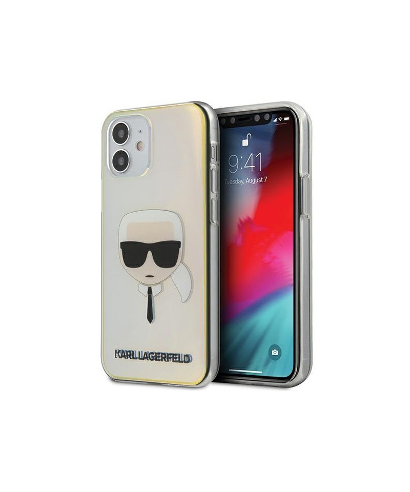 Karl Lagerfeld Iridescent Karl's Head Case for iPhone 12 mini - Multicolor