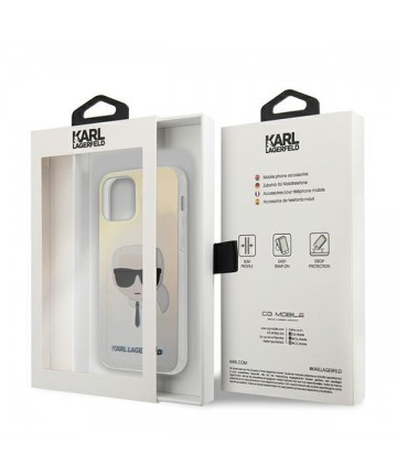 Karl Lagerfeld Iridescent Karl's Head Case for iPhone 12 mini - Multicolor