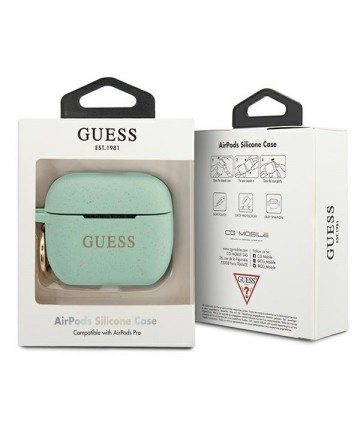 Guess GUACAPSILGLGN AirPods Pro cover green/green Silicone Glitter