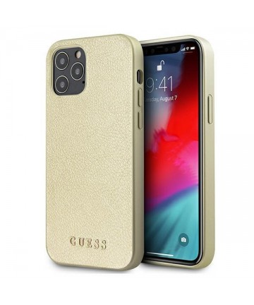 Guess GUHCP12LIGLGO iPhone 12 Pro Max 6.7" gold/gold hardcase Iridescent