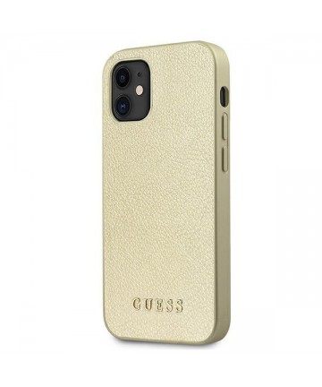 Guess GUHCP12SIGLGO iPhone 12 mini 5.4" gold/gold hardcase Iridescent