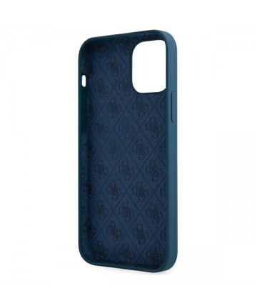 Guess GUHCP12LLSLMGBL iPhone 12 Pro Max 6.7" blue/blue hardcase Metal Logo Script