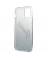 Guess GUHCP12LPCUGLSBL iPhone 12 Pro Max 6.7" blue/blue hardcase Glitter Gradient Script