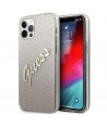 Guess GUHCP12LPCUGLSGO iPhone 12 Pro Max 6.7" gold/gold hardcase Glitter Gradient Script