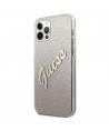 Guess GUHCP12LPCUGLSGO iPhone 12 Pro Max 6.7" gold/gold hardcase Glitter Gradient Script