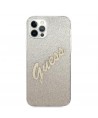Guess GUHCP12LPCUGLSGO iPhone 12 Pro Max 6.7" gold/gold hardcase Glitter Gradient Script