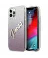 Guess GUHCP12LPCUGLSPI iPhone 12 Pro Max 6.7" pink/pink hardcase Glitter Gradient Script